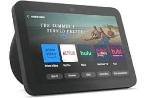 Echo Show 8 (3rd Gen, 2023 release) | Add Alexa around the home | 8" HD display with room-filling spatial audio | Charcoal