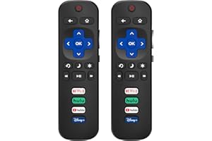 (Pack of 2) Replacement Remote Control Only for Roku TV, Compatible for TCL Roku/Hisense Roku/Onn Roku/Philips Roku Smart TVs